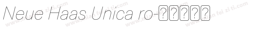Neue Haas Unica ro字体转换